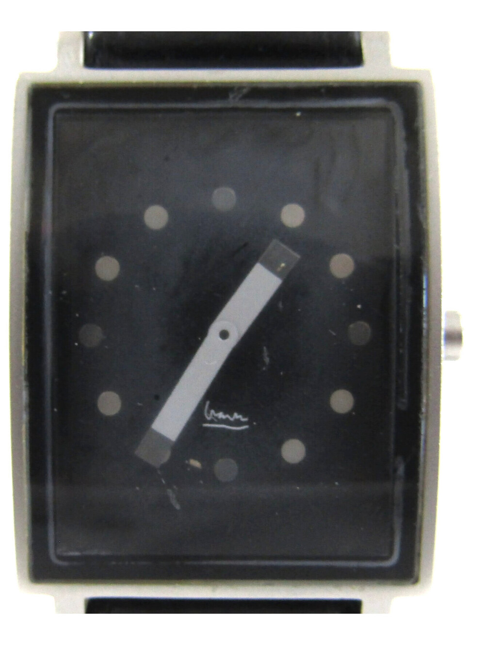 Michael Graves Shenandoah Wristwatch Black Face and Silver Indexes Dots